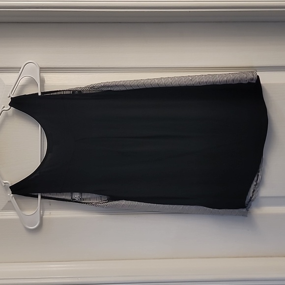 Black, Gray and white striped tank top, for business/office attire, small/petite - Picture 2 of 4